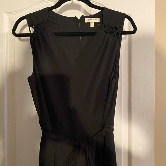 Monteau Pants - LONG BLACK ROMPER -L-